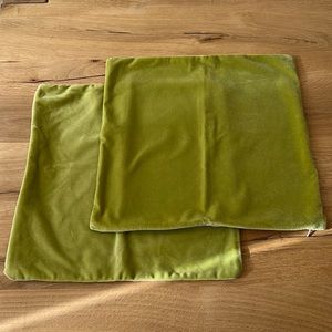 Pottery Barn 18”x18” velvet pillow covers